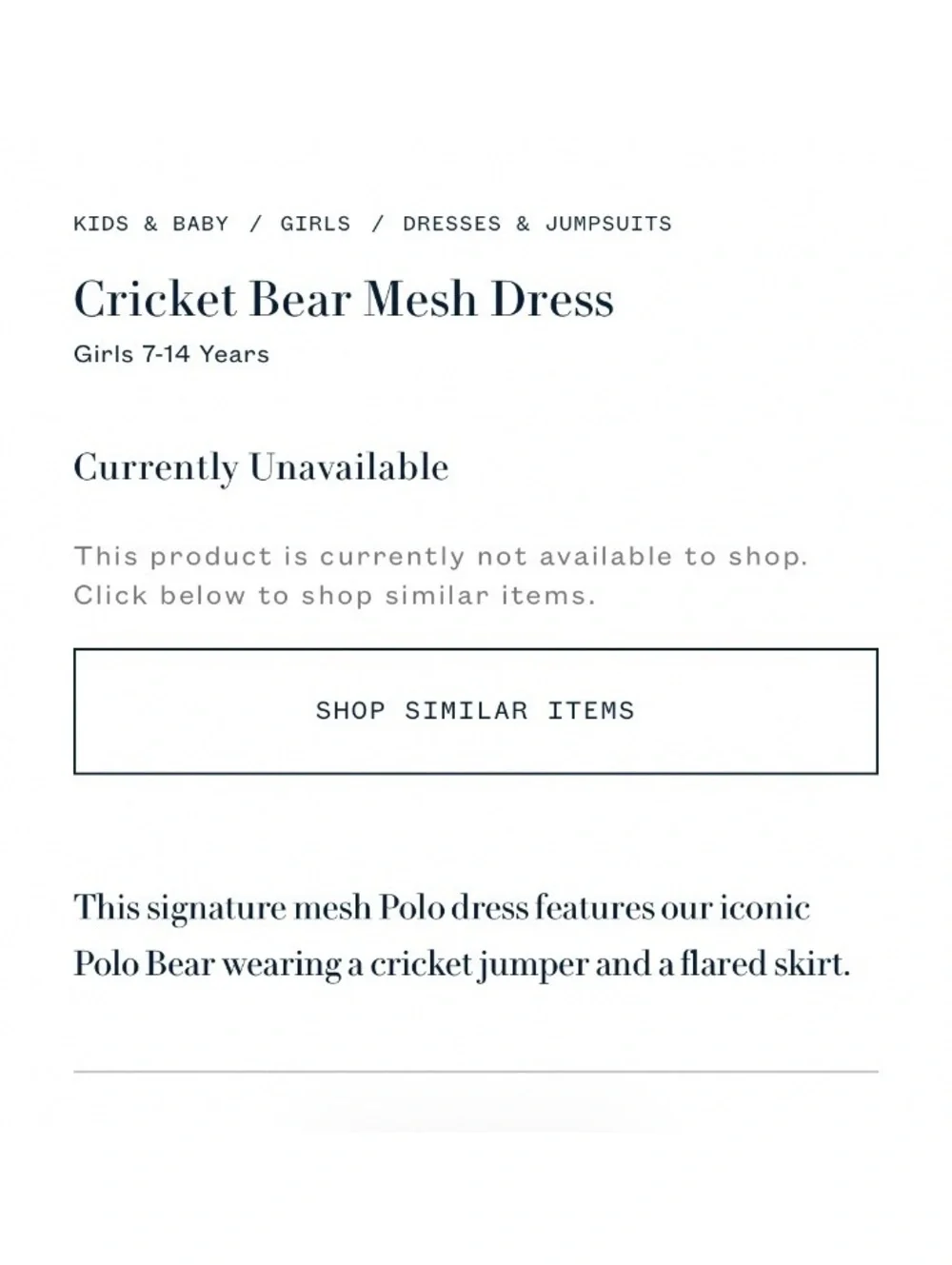 Polo Ralph Lauren Dress
